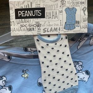 Brand New Peanuts 3 pc Shorts Set